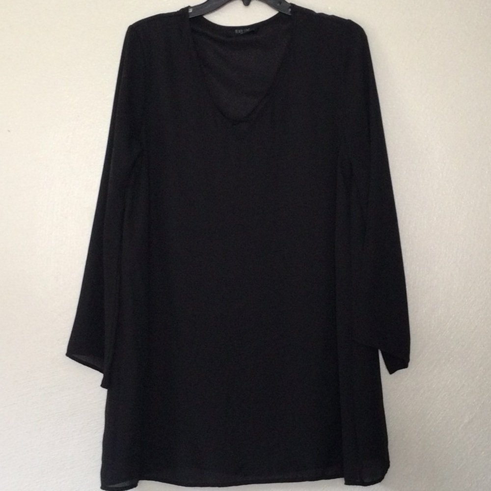Black mid length dress